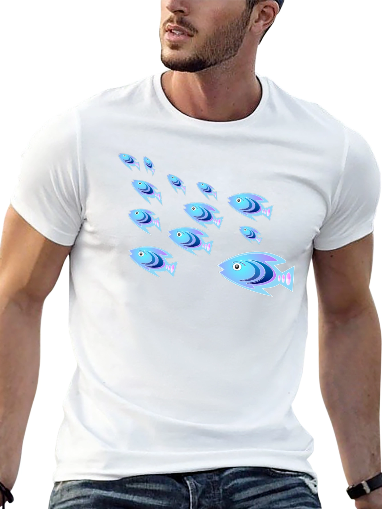 School of Fish Graphic T-Shirt
