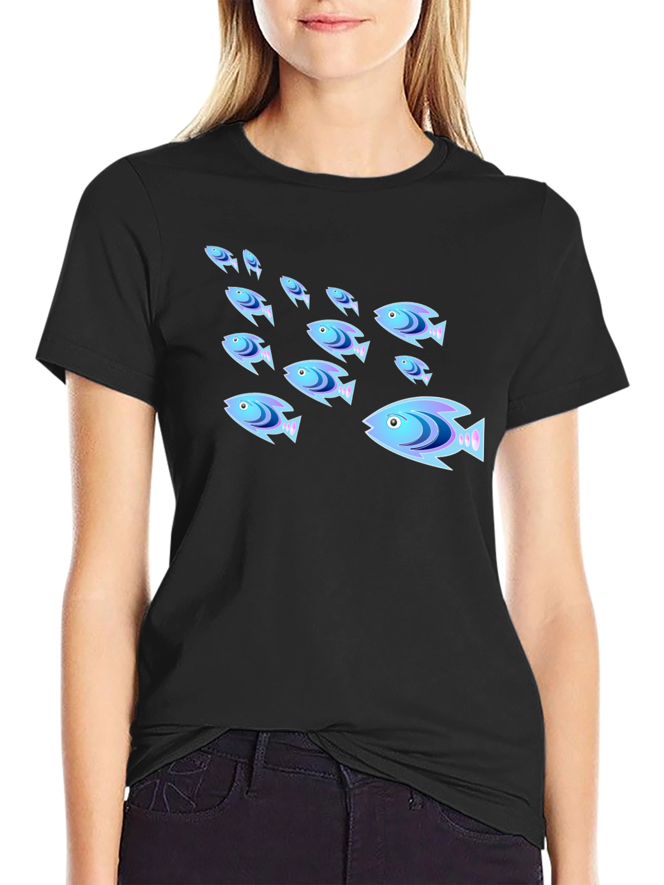 School of Fish Graphic T-Shirt