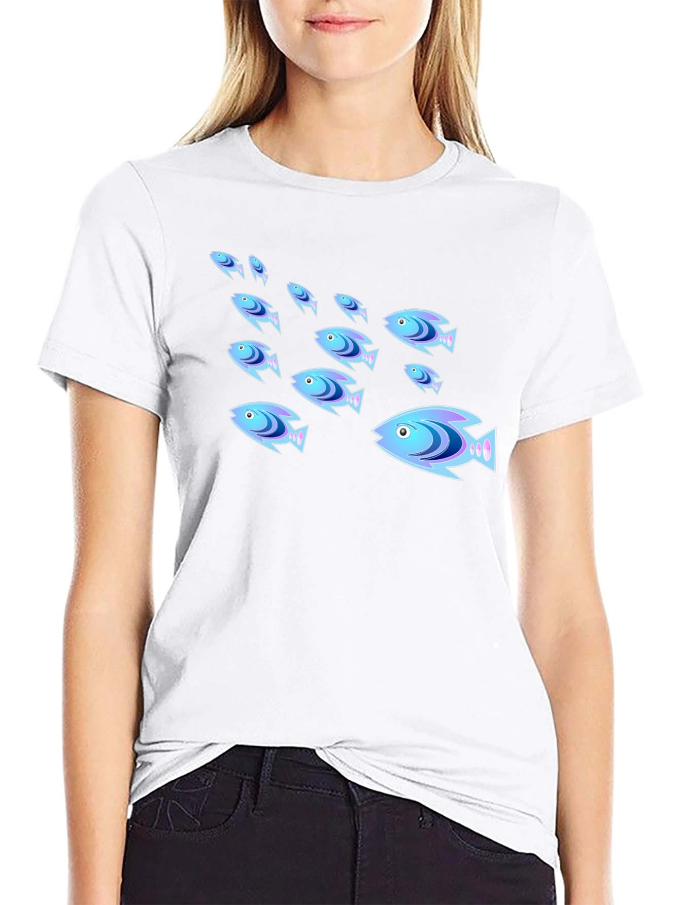 School of Fish Graphic T-Shirt