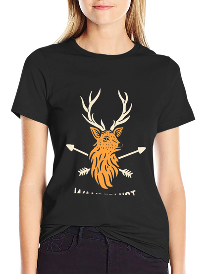 Wanderlust Deer Graphic Black T-Shirt