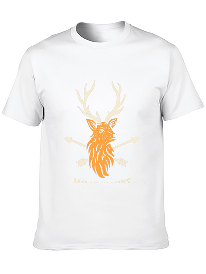 Wanderlust Deer Graphic Black T-Shirt