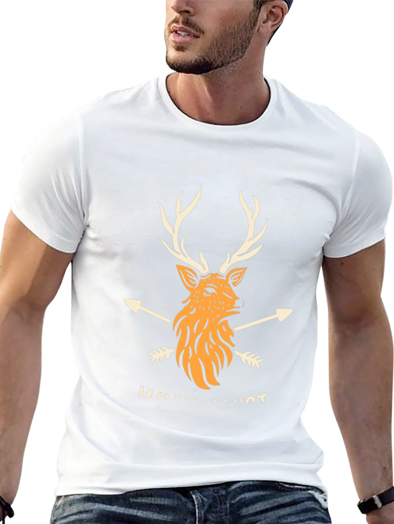 Wanderlust Deer Graphic Black T-Shirt