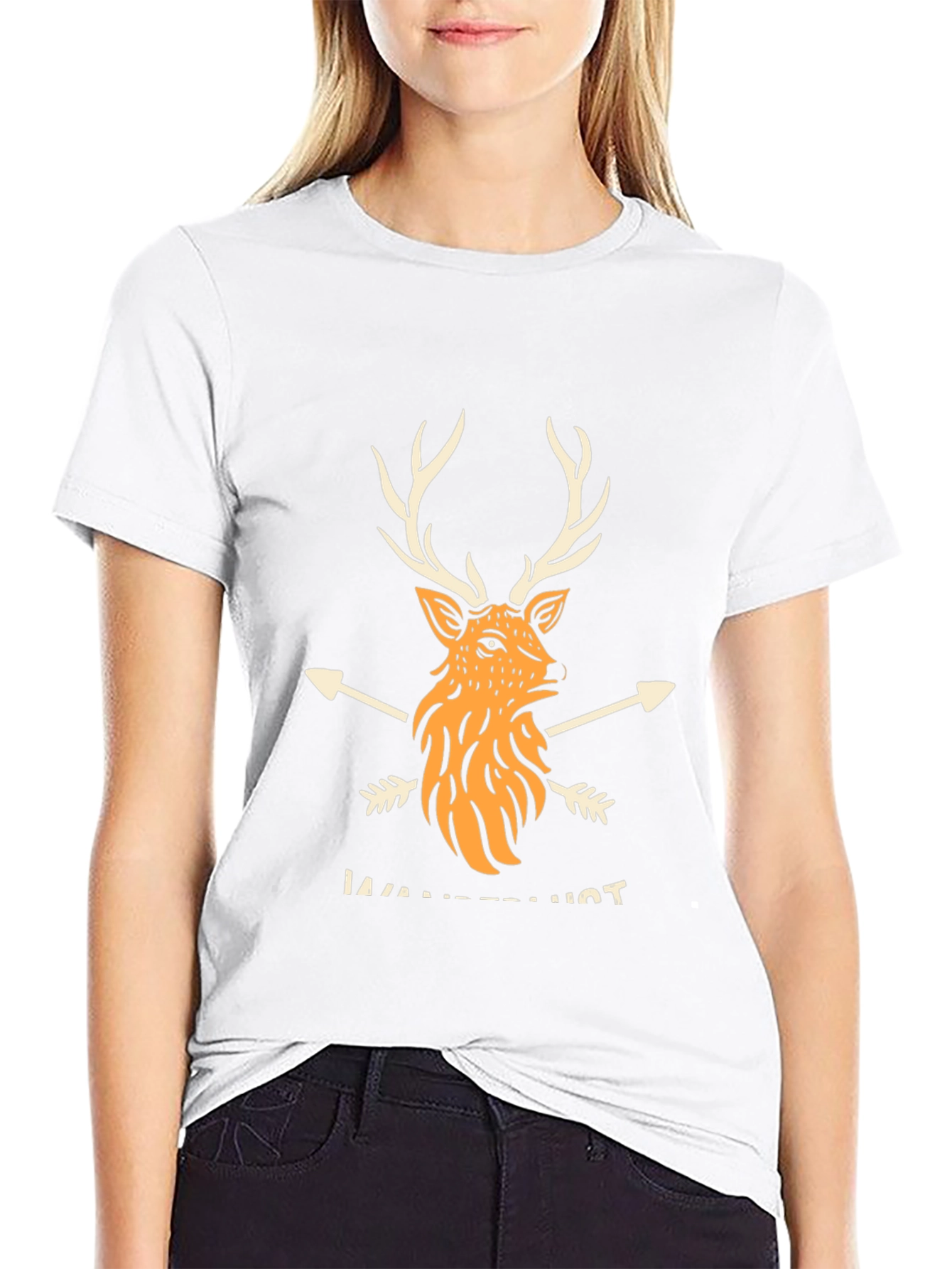 Wanderlust Deer Graphic Black T-Shirt
