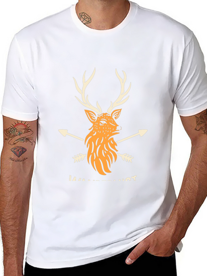Wanderlust Deer Graphic Black T-Shirt