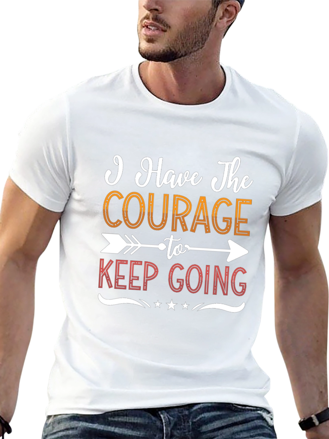 Courage To Keep Going Graphic Tee - Motivational Shirt