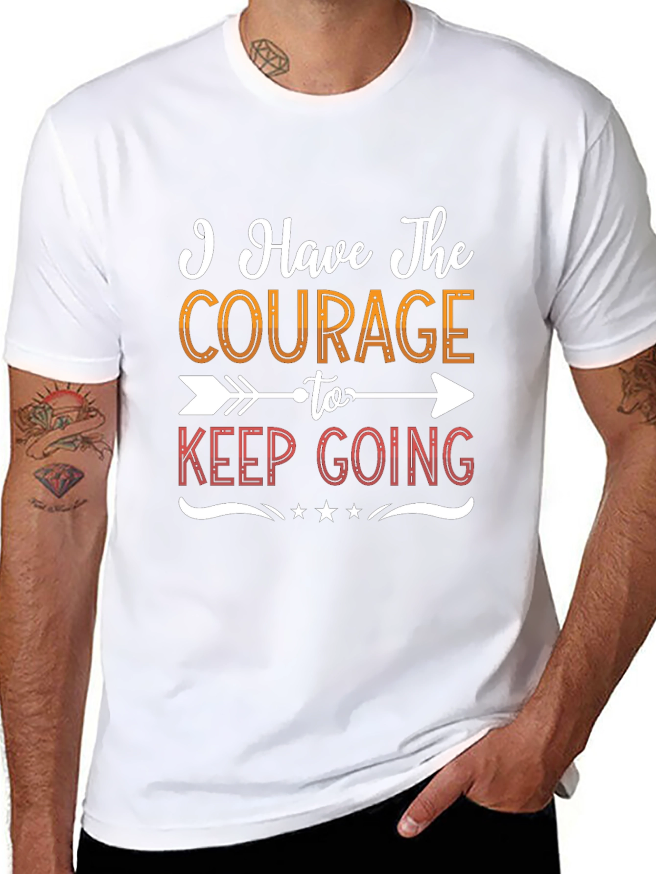 Courage To Keep Going Graphic Tee - Motivational Shirt