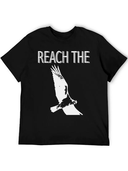 Reach The Sky Eagle Graphic Black T-Shirt