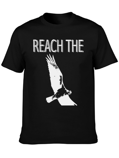 Reach The Sky Eagle Graphic Black T-Shirt
