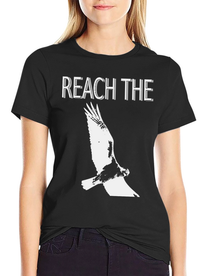 Reach The Sky Eagle Graphic Black T-Shirt