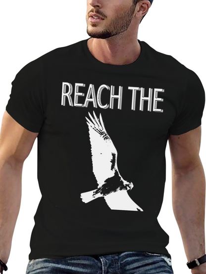 Reach The Sky Eagle Graphic Black T-Shirt