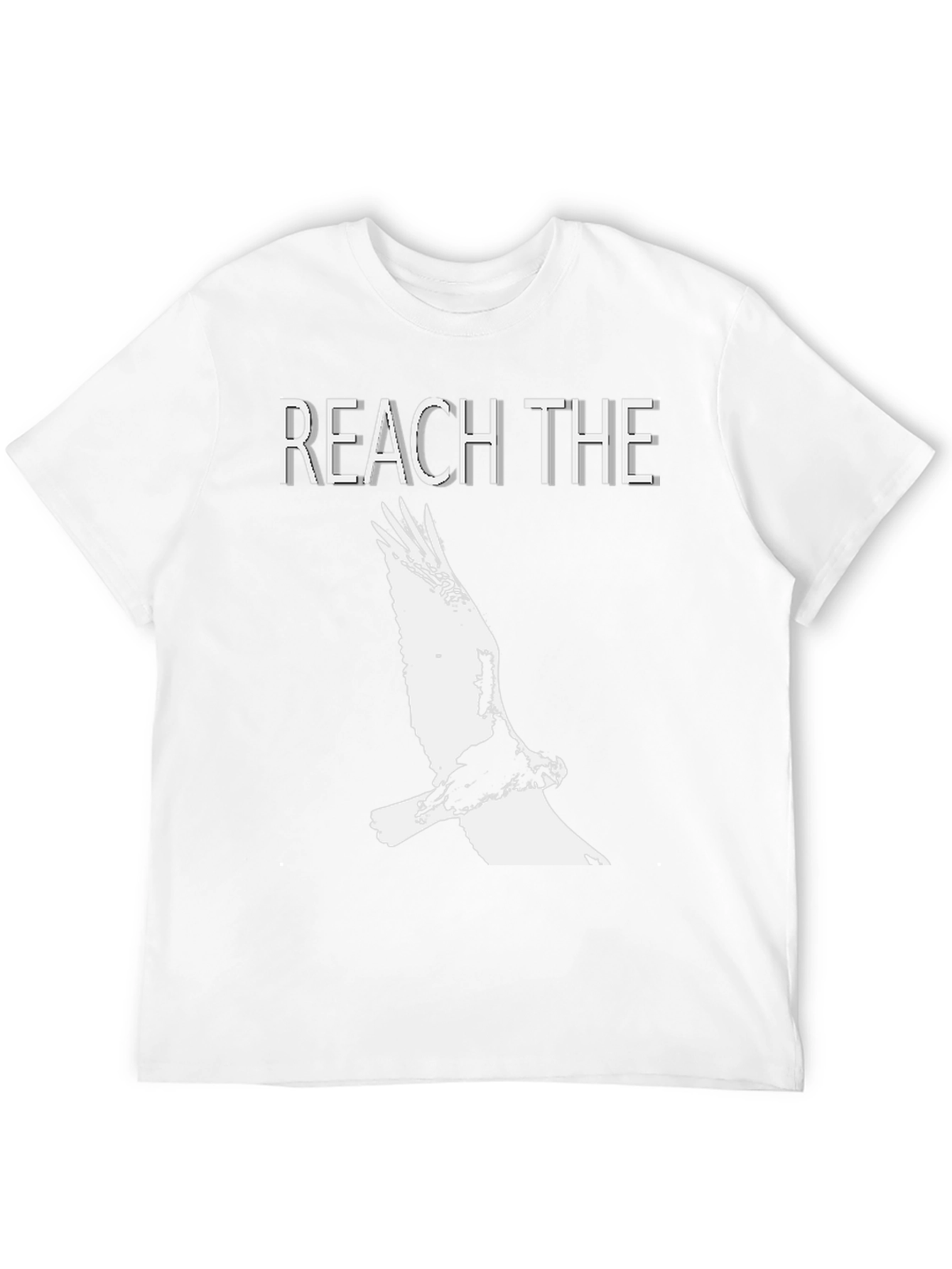 Reach The Sky Eagle Graphic Black T-Shirt