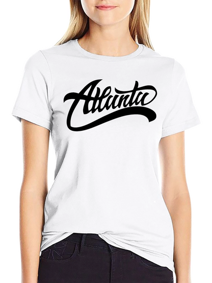 Atlanta Graphic Tee - Black Cotton T-Shirt