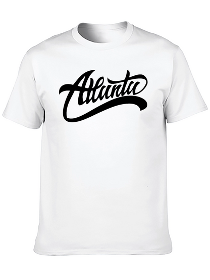 Atlanta Graphic Tee - Black Cotton T-Shirt