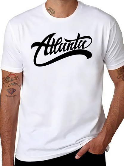 Atlanta Graphic Tee - Black Cotton T-Shirt