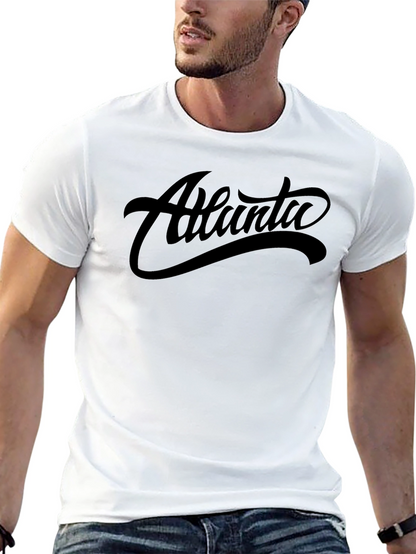 Atlanta Graphic Tee - Black Cotton T-Shirt