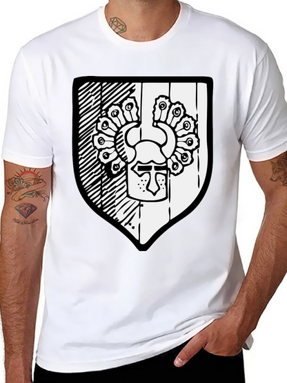 Black T-Shirt with Shield Graphic
