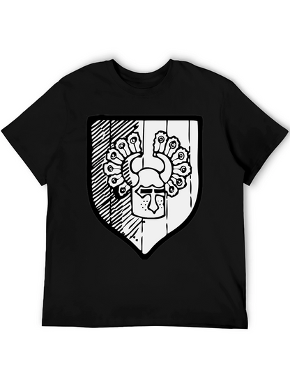Black T-Shirt with Shield Graphic