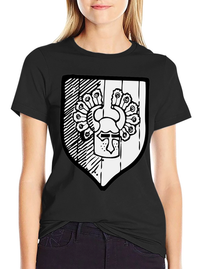 Black T-Shirt with Shield Graphic