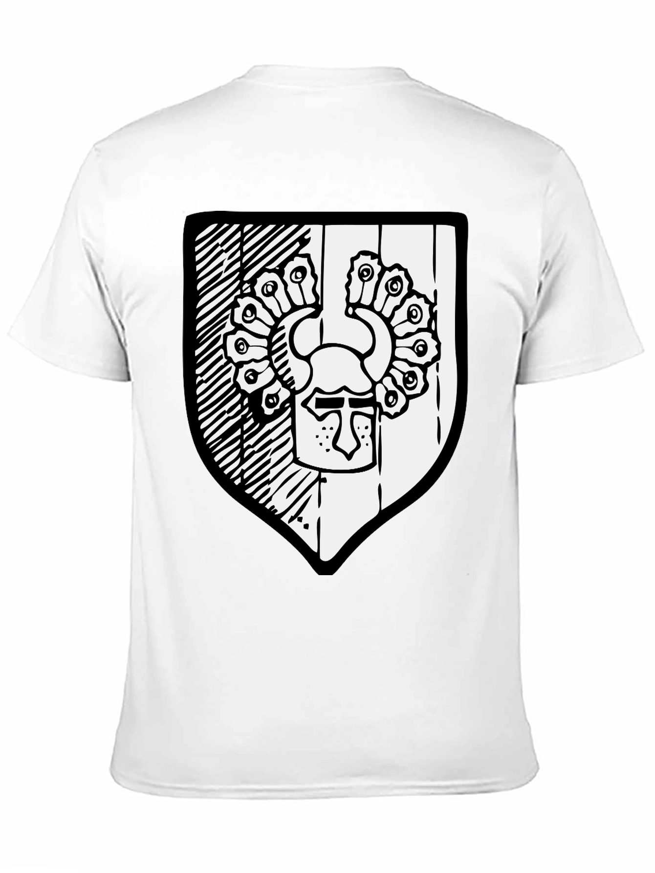Black T-Shirt with Shield Graphic