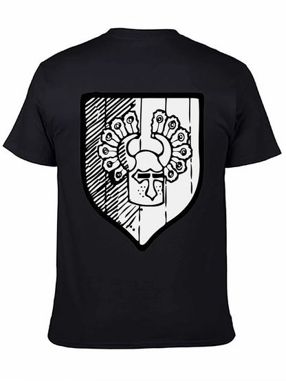 Black T-Shirt with Shield Graphic