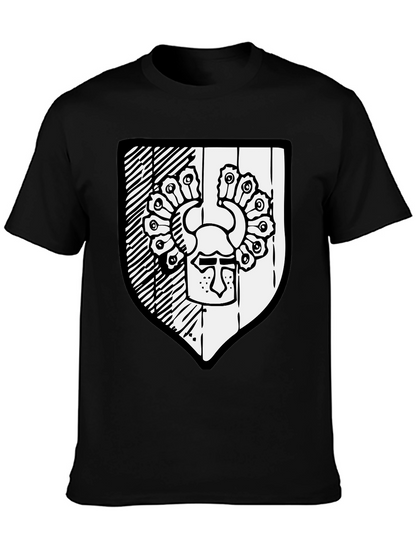 Black T-Shirt with Shield Graphic