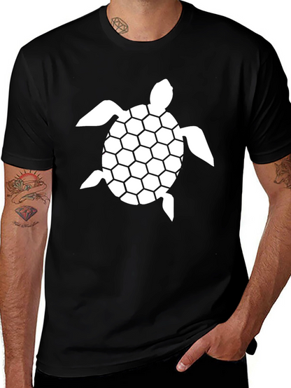 Turtle Graphic Tee - Black Casual T-Shirt