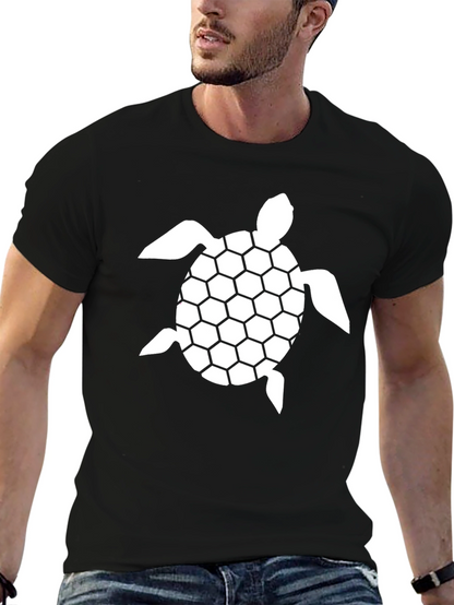 Turtle Graphic Tee - Black Casual T-Shirt