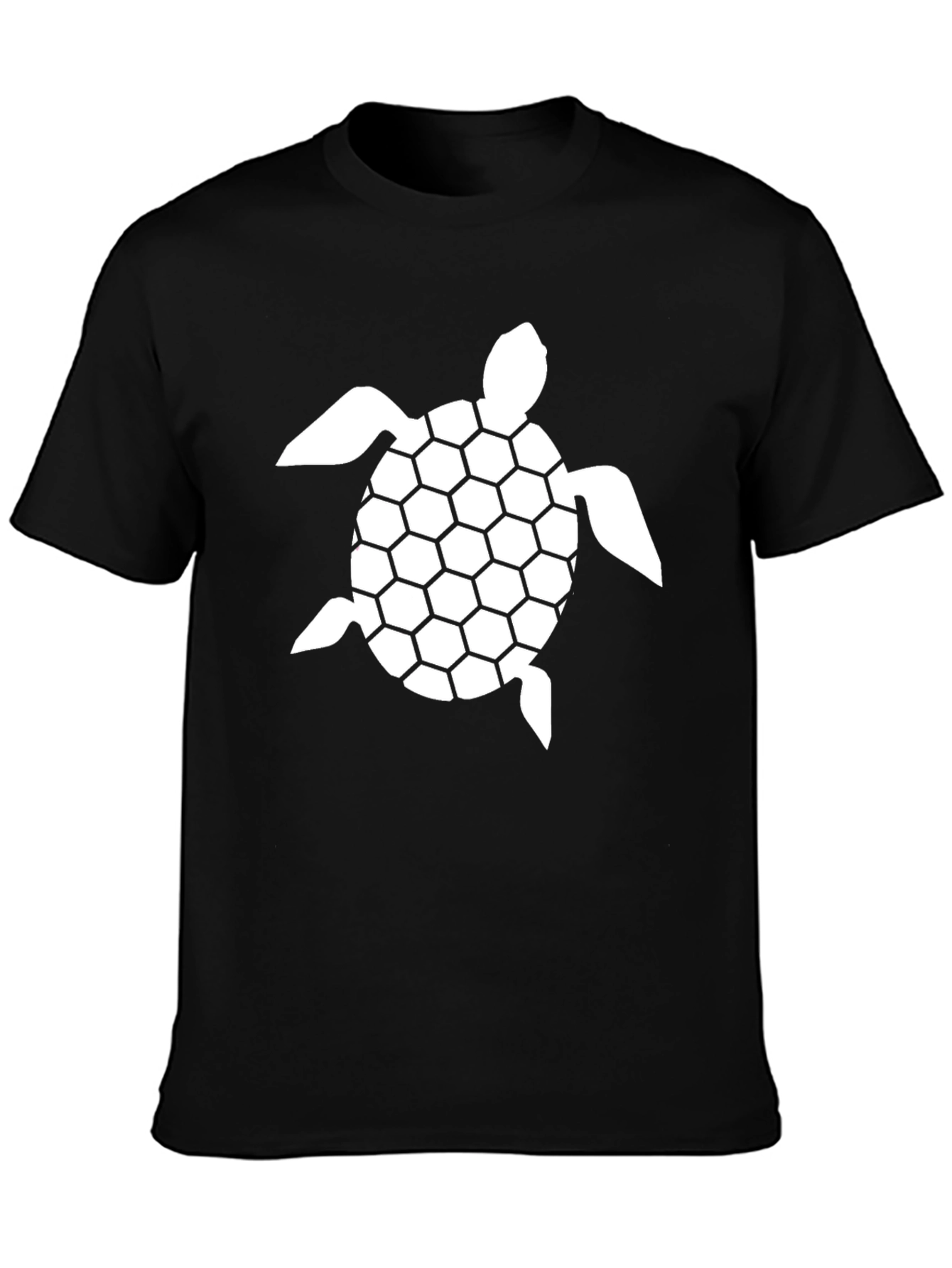 Turtle Graphic Tee - Black Casual T-Shirt