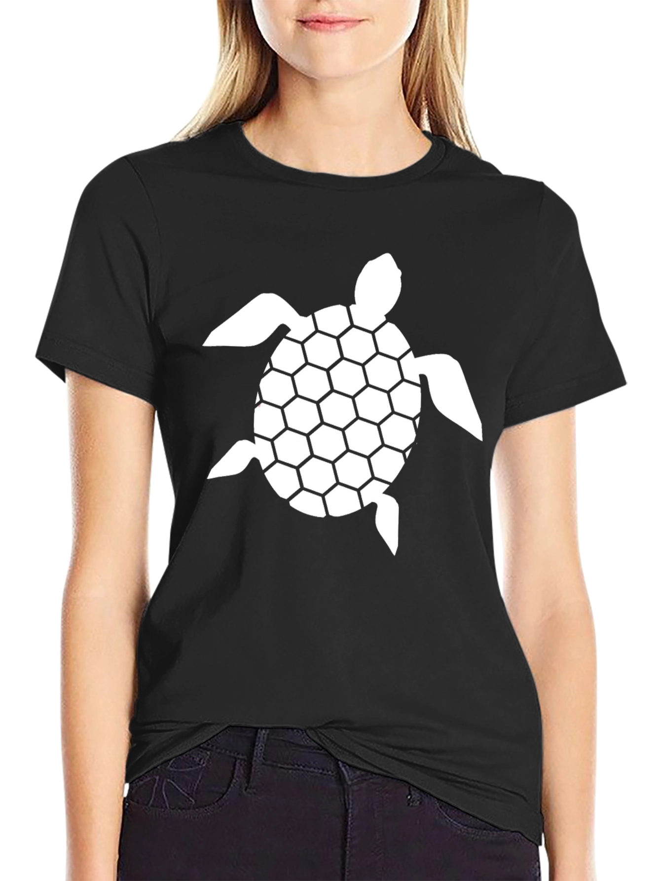Turtle Graphic Tee - Black Casual T-Shirt