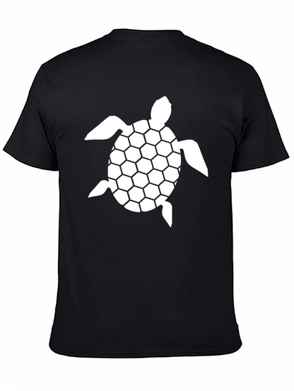 Turtle Graphic Tee - Black Casual T-Shirt