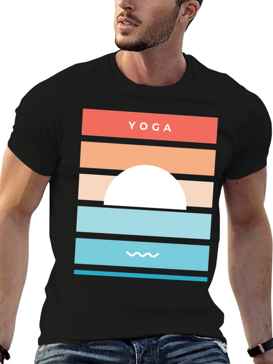 Yoga Sunset Graphic Tee | Relaxation and Style