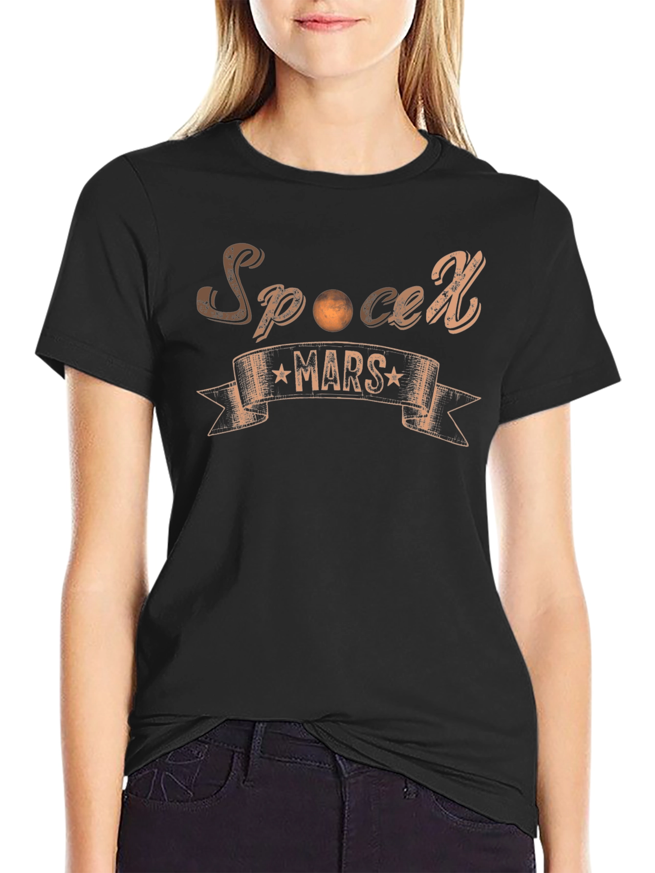 SpaceX Mars Black T-Shirt