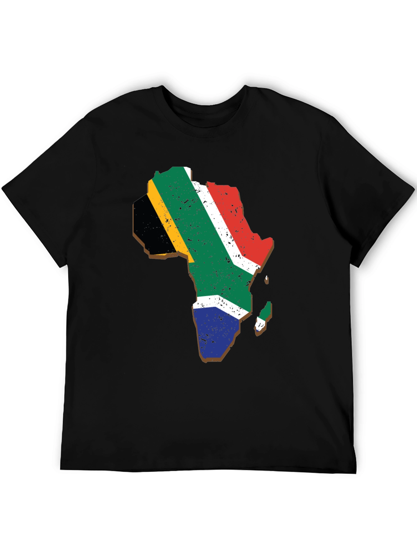 Africa Map Flag T-Shirt - Black Graphic Tee