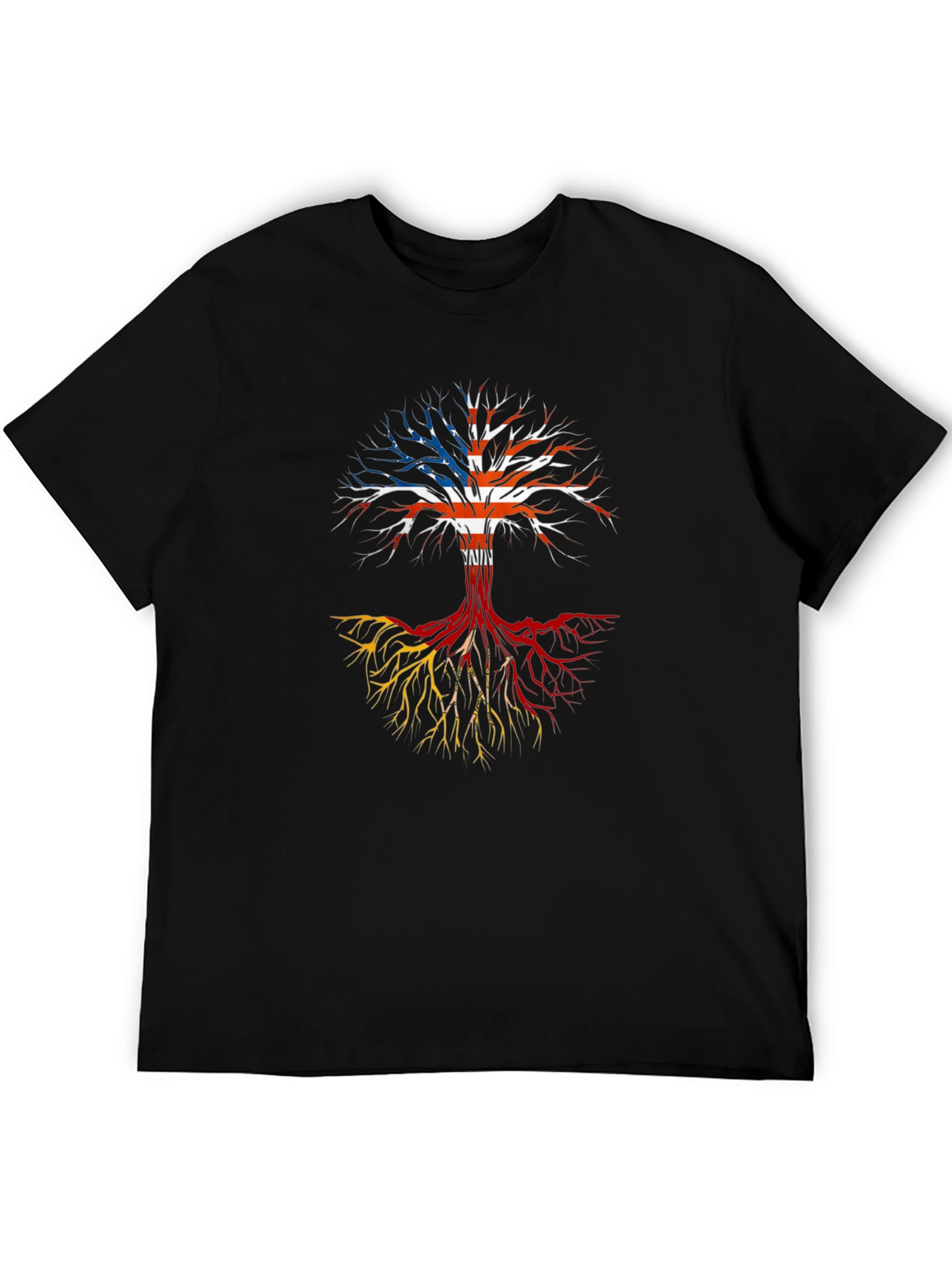 Roots Tee: USA Flag Tree Design