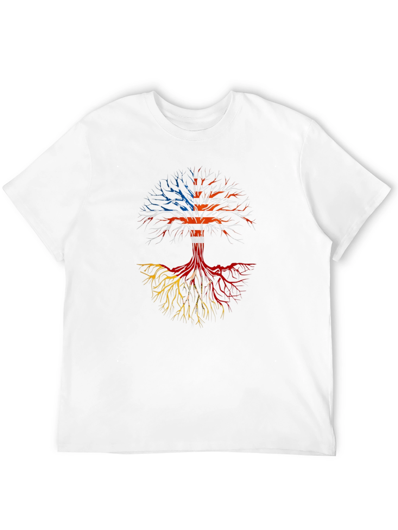 Roots Tee: USA Flag Tree Design