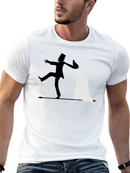 Bride and Groom Wedding Graphic T-Shirt