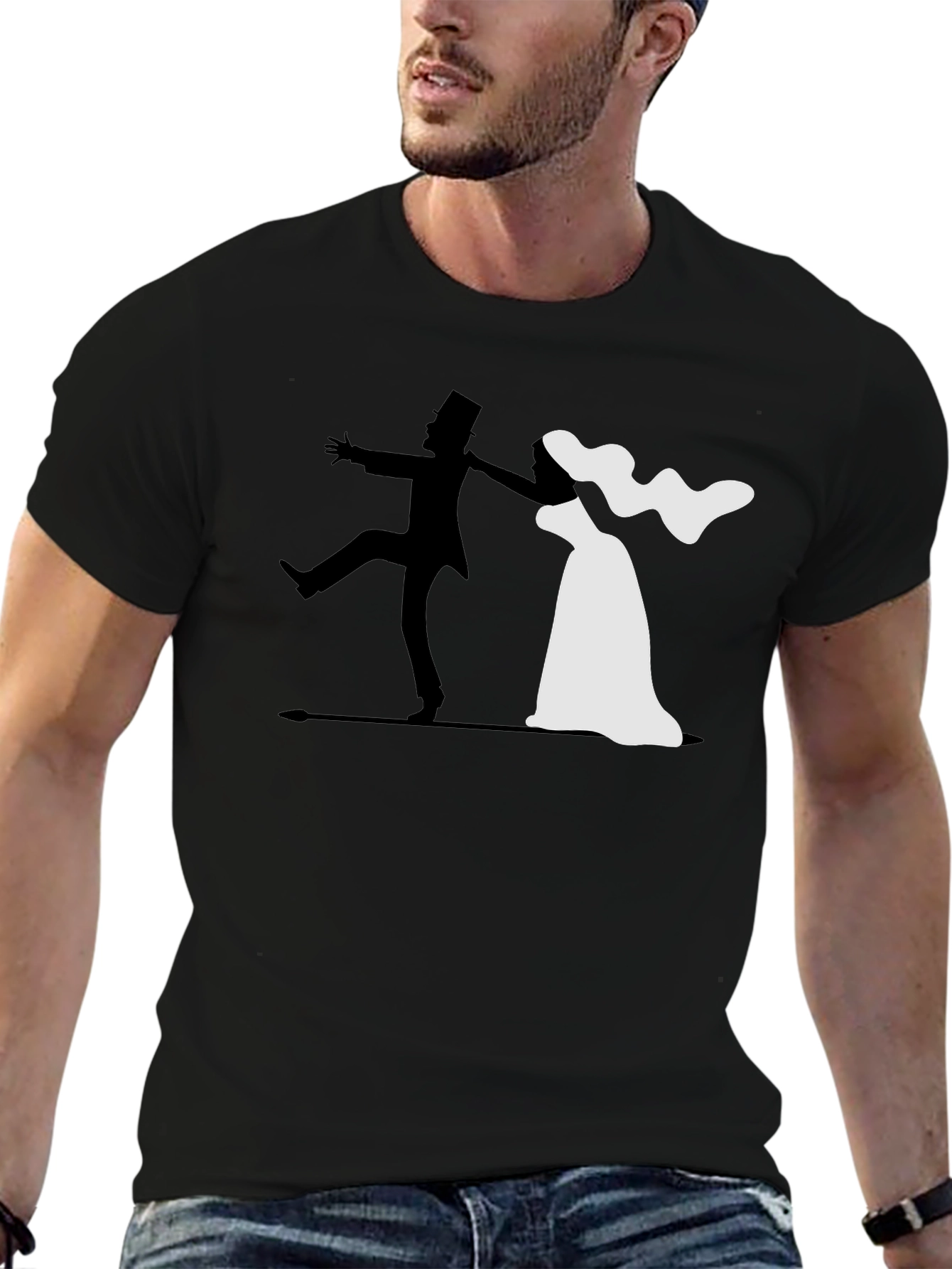 Bride and Groom Wedding Graphic T-Shirt