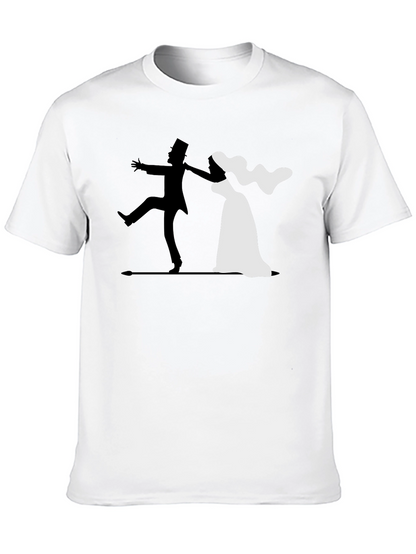 Bride and Groom Wedding Graphic T-Shirt