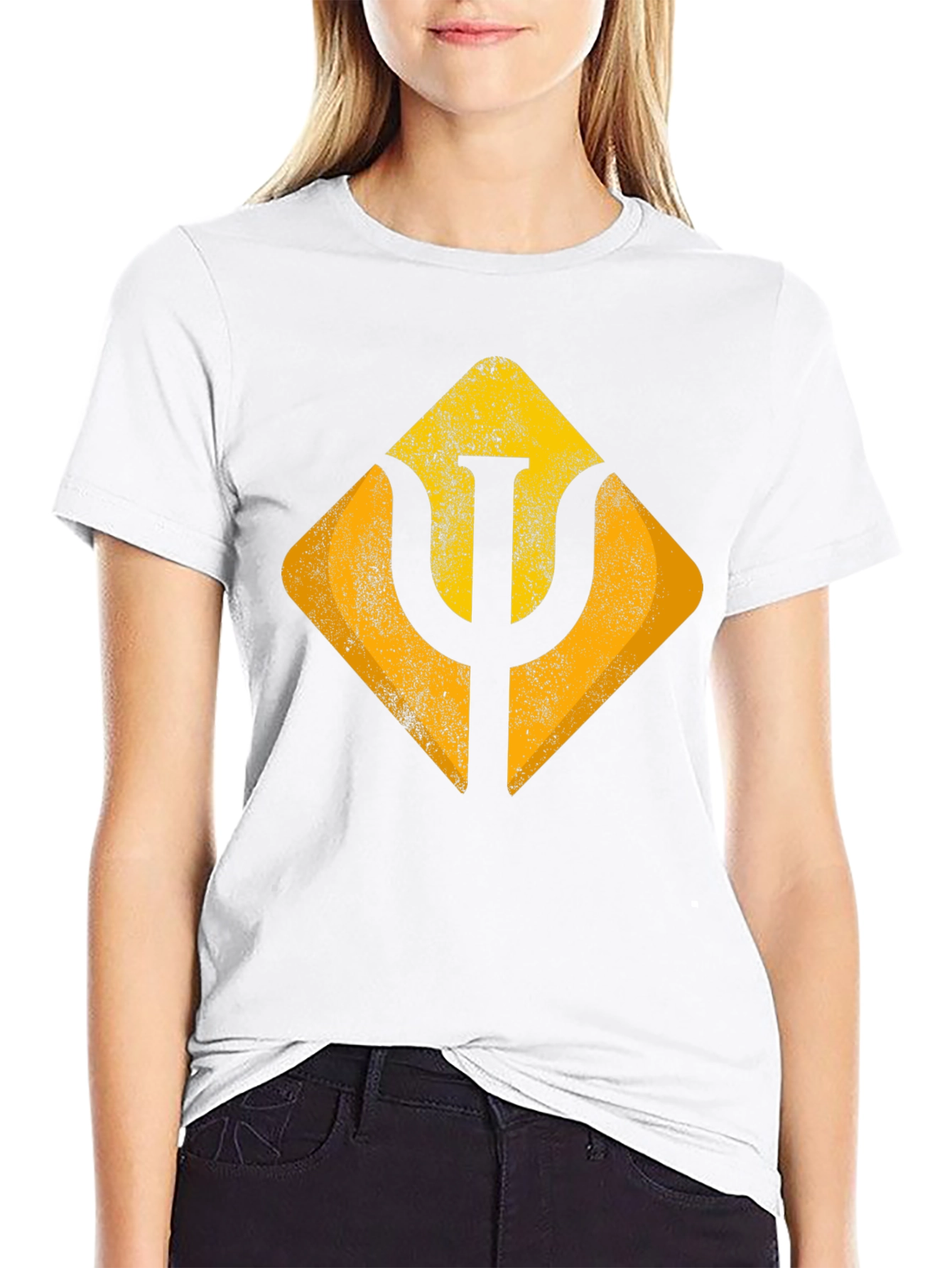 Geometric Symbol Graphic Tee - Soft Black Cotton