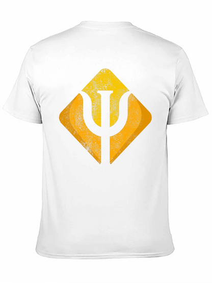 Geometric Symbol Graphic Tee - Soft Black Cotton