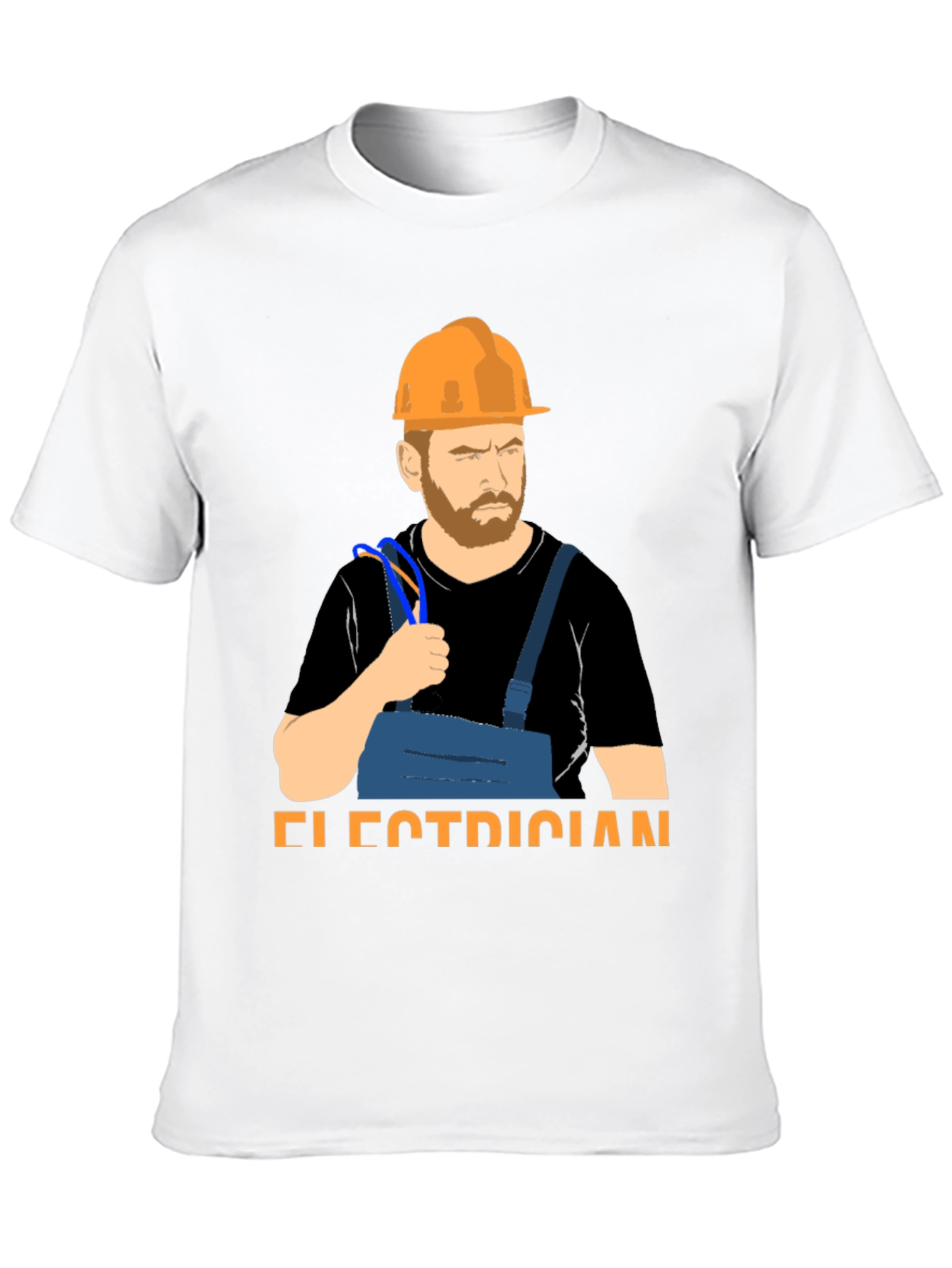 Electrician Graphic T-Shirt Hard Hat & Wire