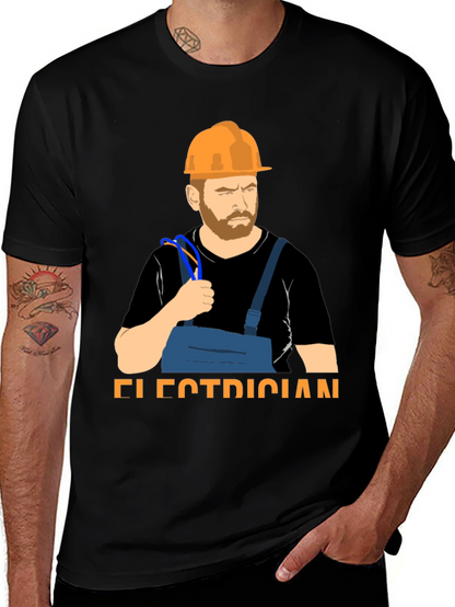 Electrician Graphic T-Shirt Hard Hat & Wire