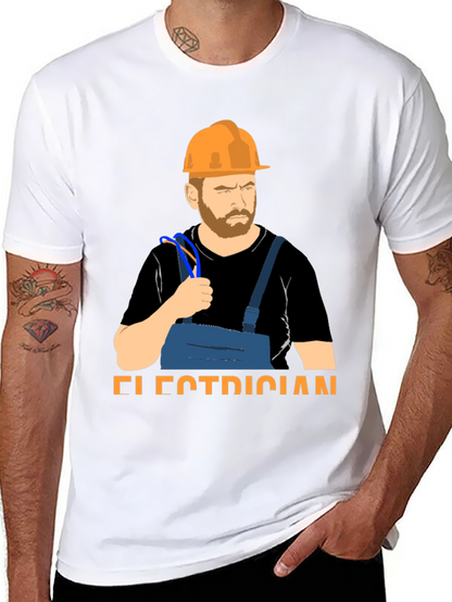 Electrician Graphic T-Shirt Hard Hat & Wire