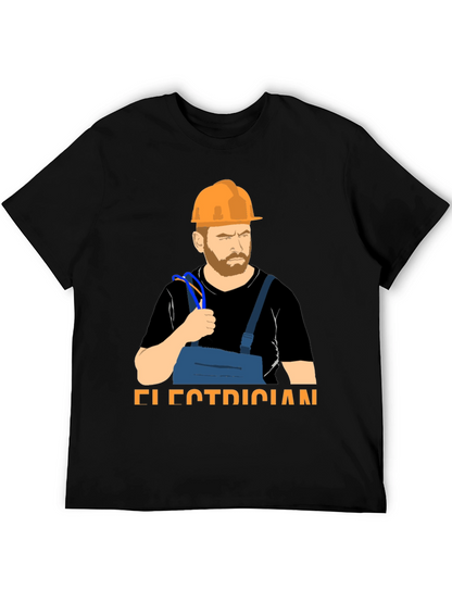 Electrician Graphic T-Shirt Hard Hat & Wire