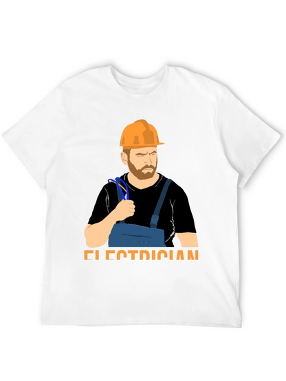 Electrician Graphic T-Shirt Hard Hat & Wire