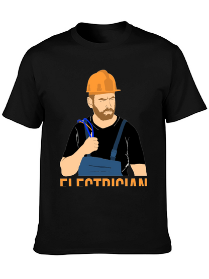 Electrician Graphic T-Shirt Hard Hat & Wire