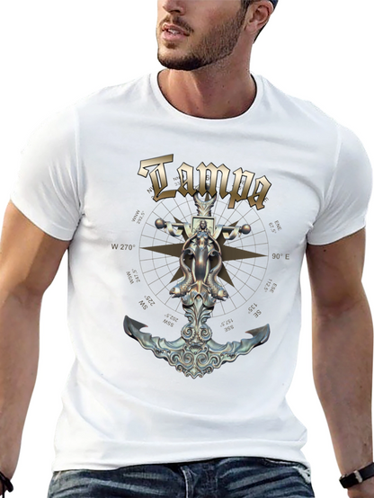 Tampa Nautical Anchor Compass T-Shirt