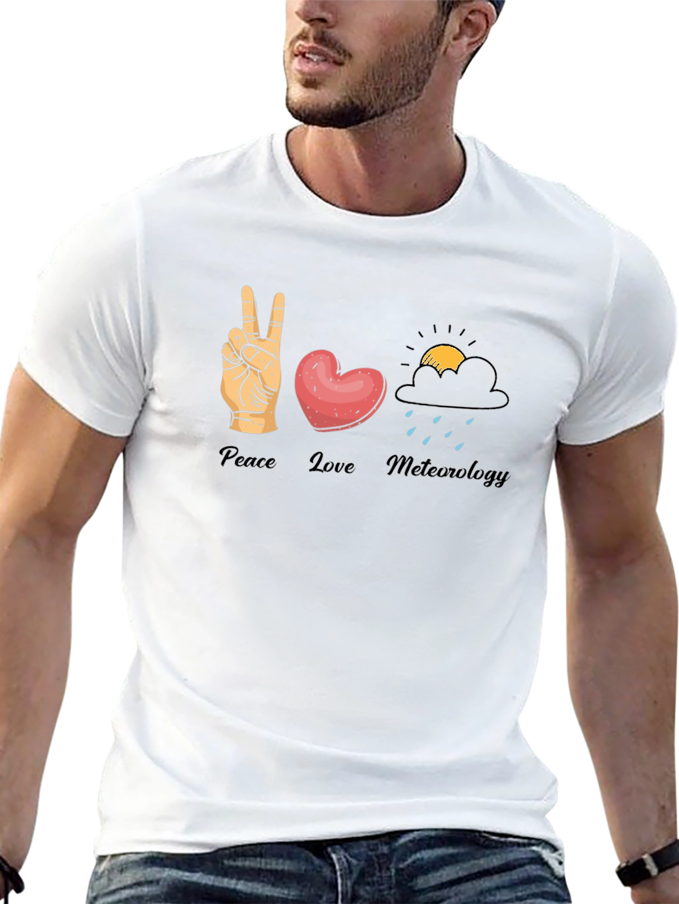 Peace Love Meteorology Graphic T-Shirt