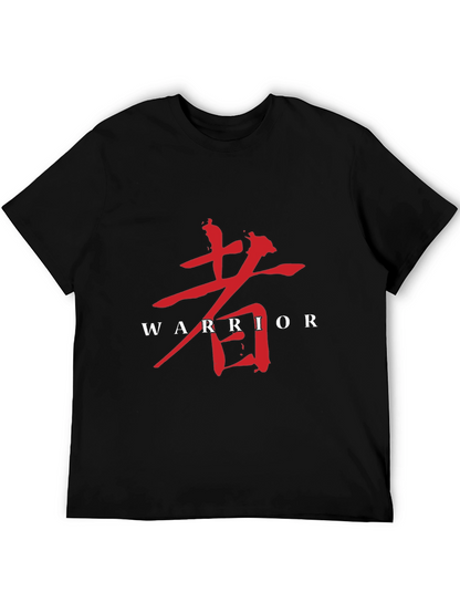 Warrior Kanji Graphic Tee - Bold Asian Style