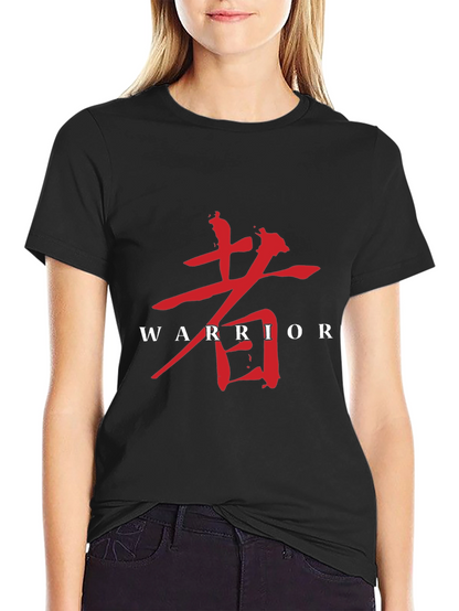 Warrior Kanji Graphic Tee - Bold Asian Style